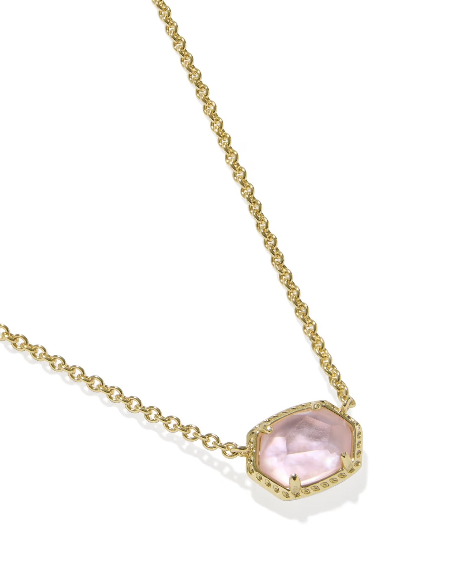 Daphne Frame Necklace Pink Mother of Pearl