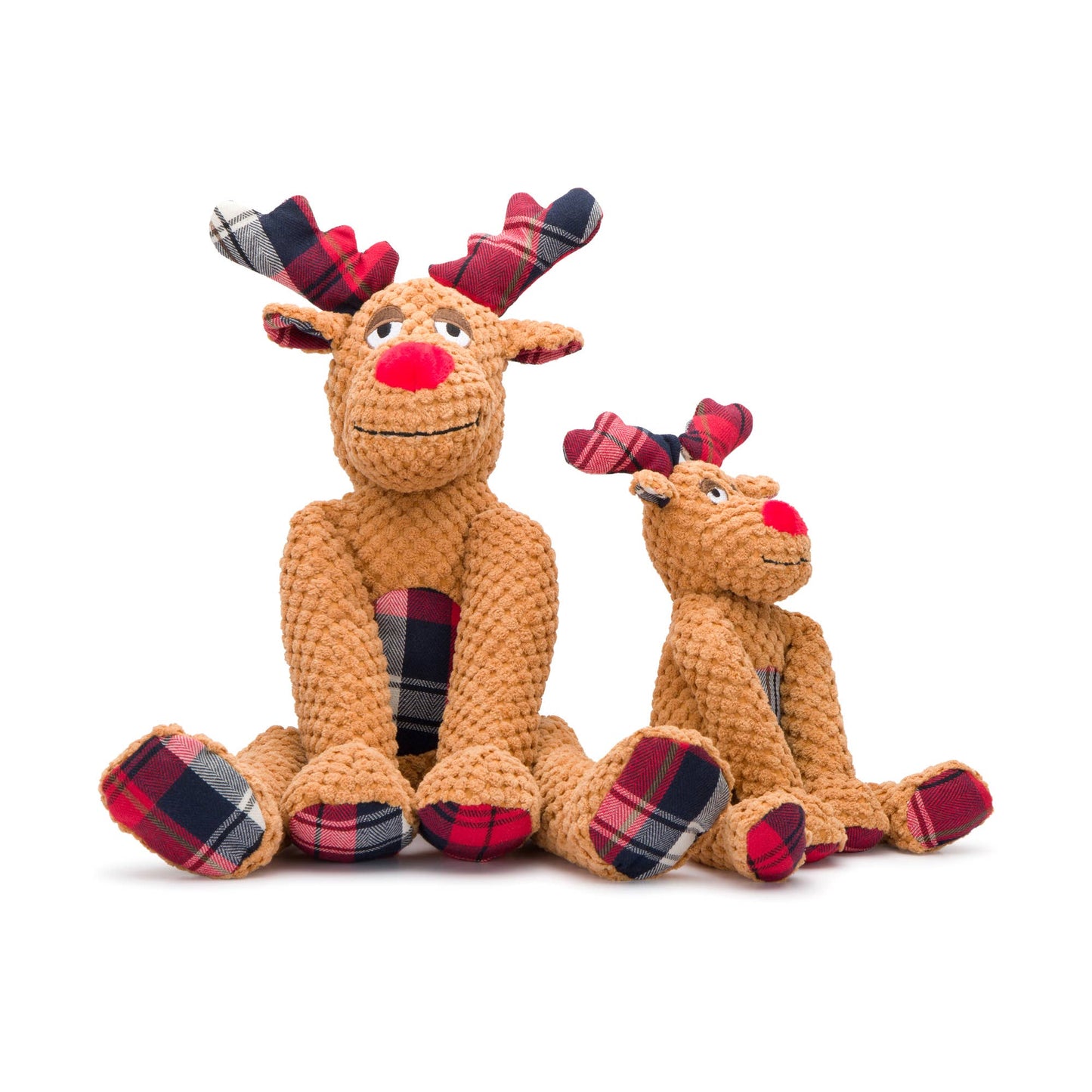 Christmas Floppy Reindeer Plush Dog Toy: Small