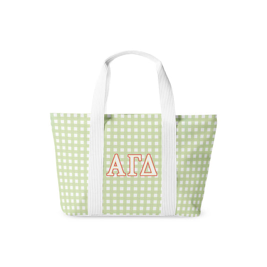 Sorority Gingham Tote Bag