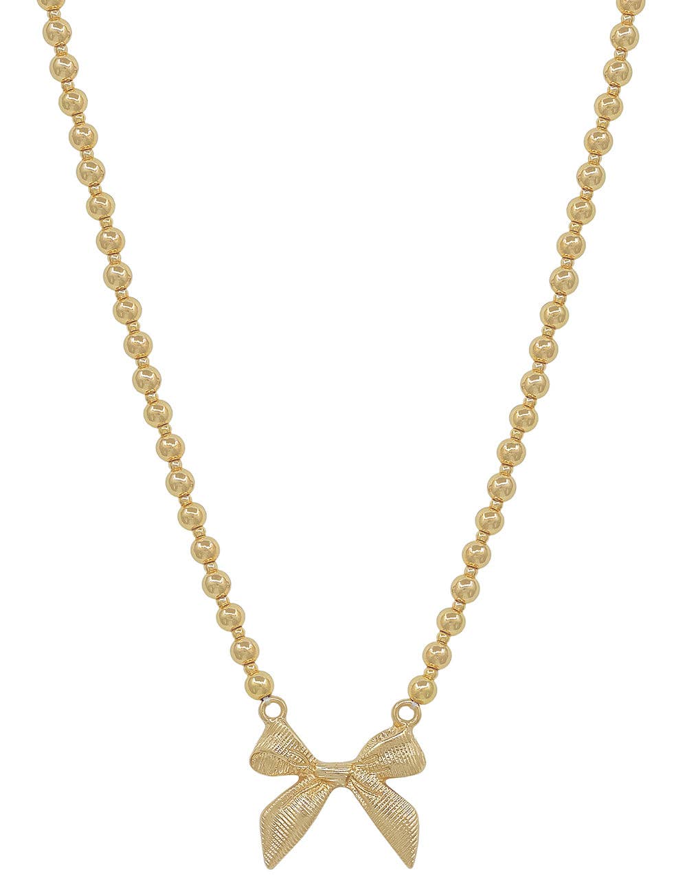 Gold Bow Necklace