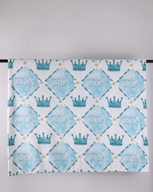 Greek Print Fleece Blanket
