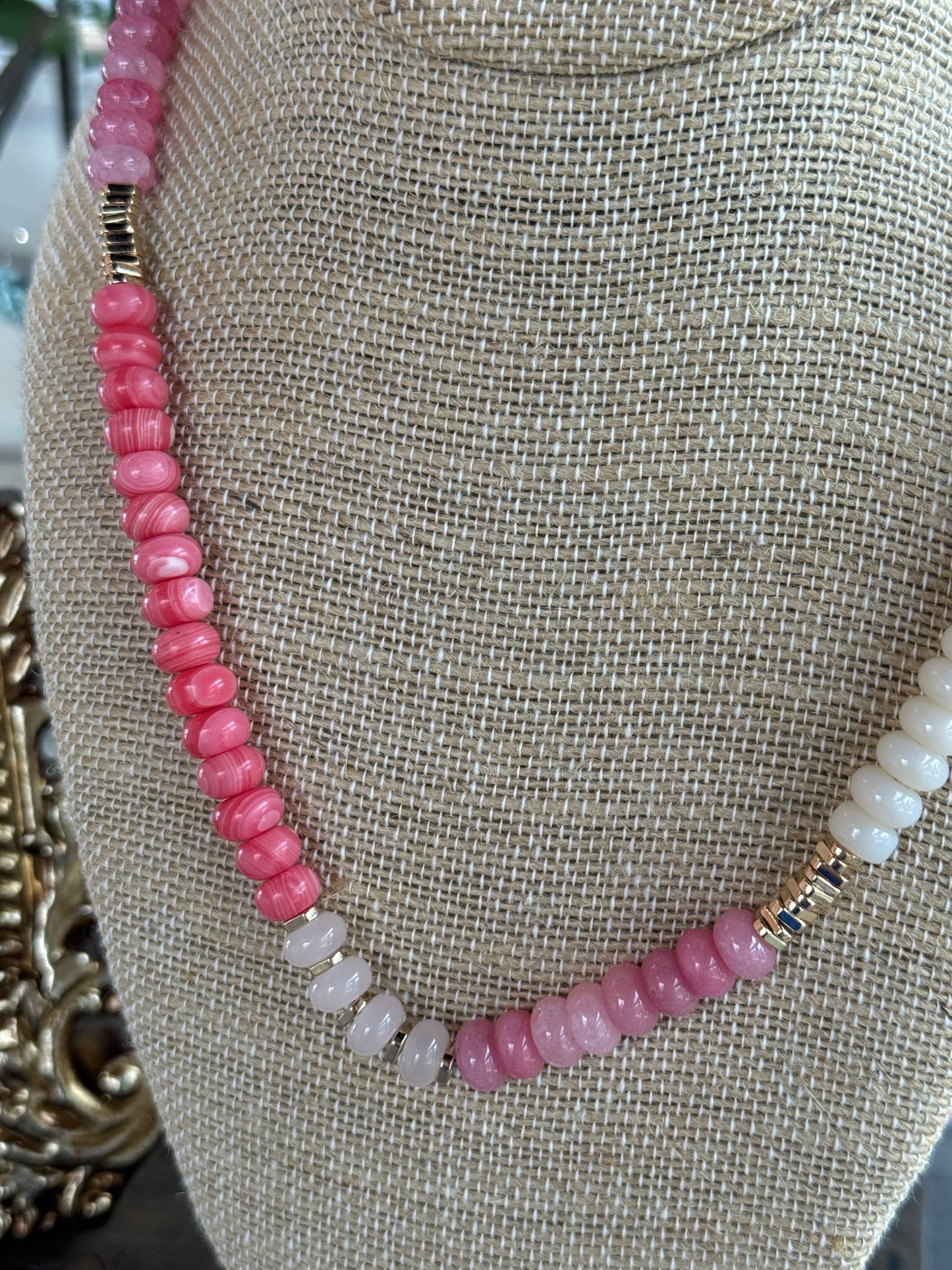Kristina Necklace: Pink