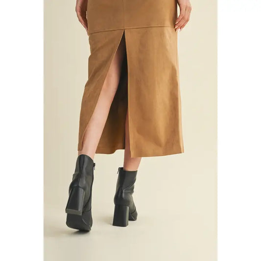 Sunday Suede Maxi Skirt