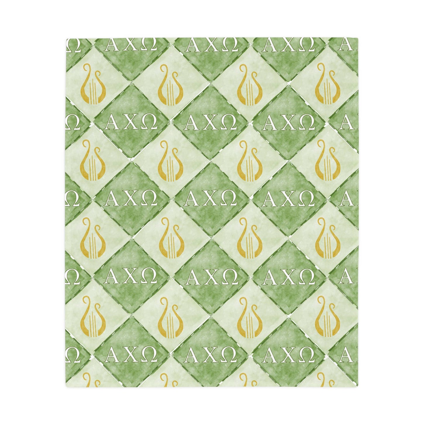 Greek Print Fleece Blanket