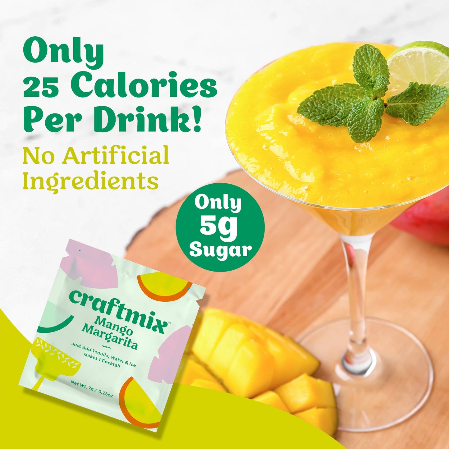 Mango Margarita Cocktail / Mocktail Mixer - Single Packet