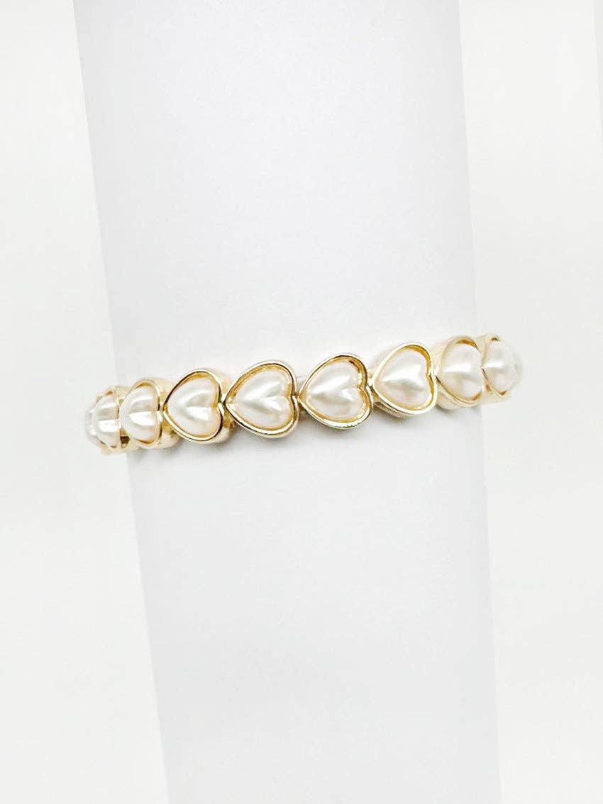 Pearl Heart Stretch Bracelet