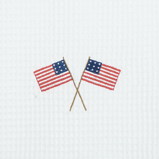 American Flag Embroidered Kitchen Towel