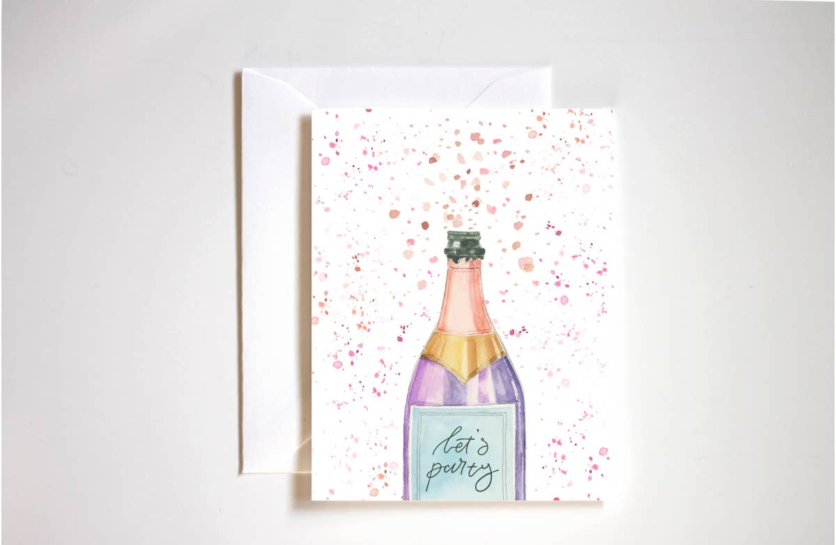 Champagne B'day Card