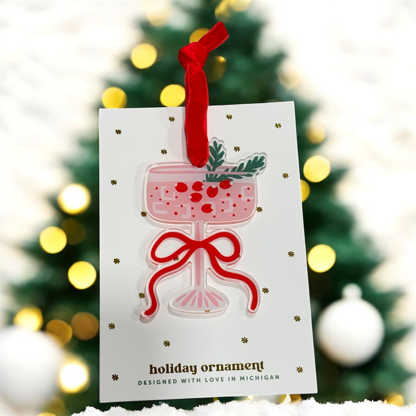 Holiday Beverage Acrylic Ornament
