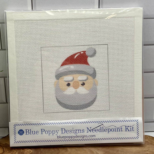 Santa Head Needlepoint Kit: Full Kit