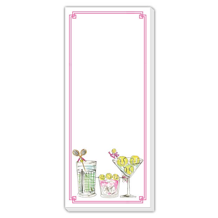 Tennis Cocktails Notepad