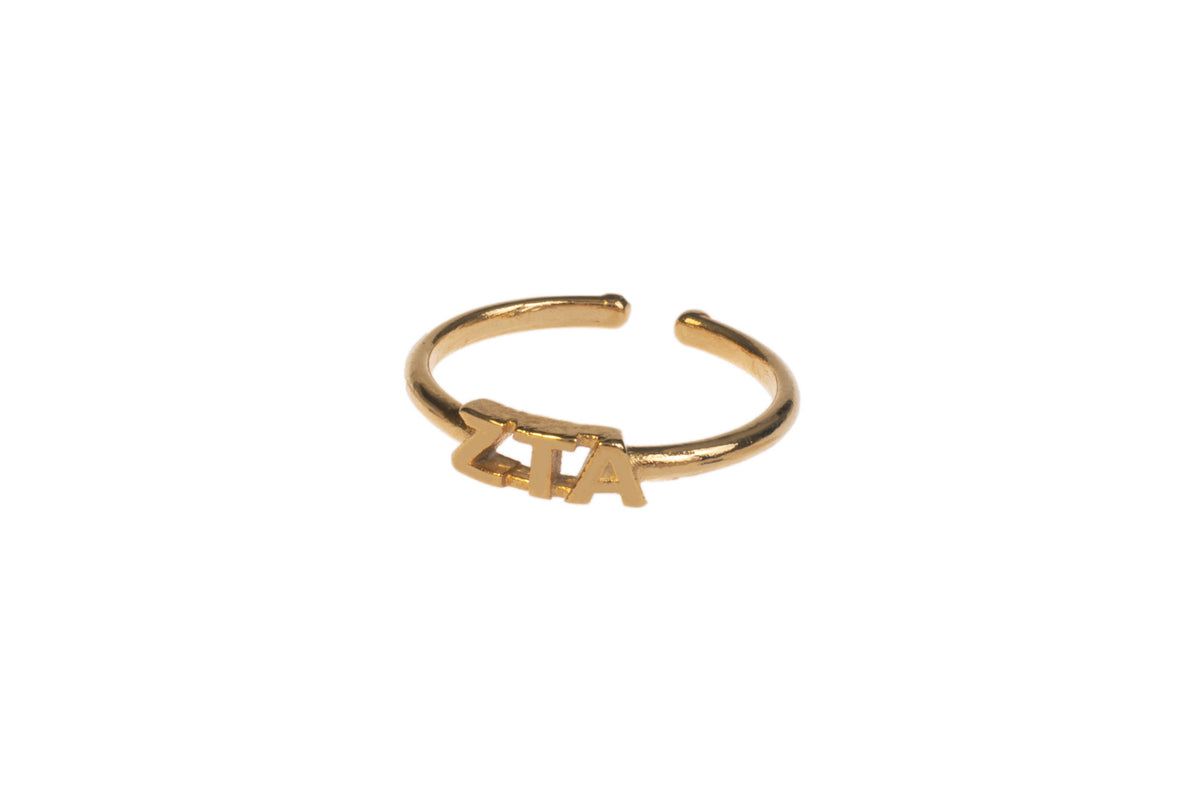 Zeta Tau Alpha Letter Ring - Adjustable