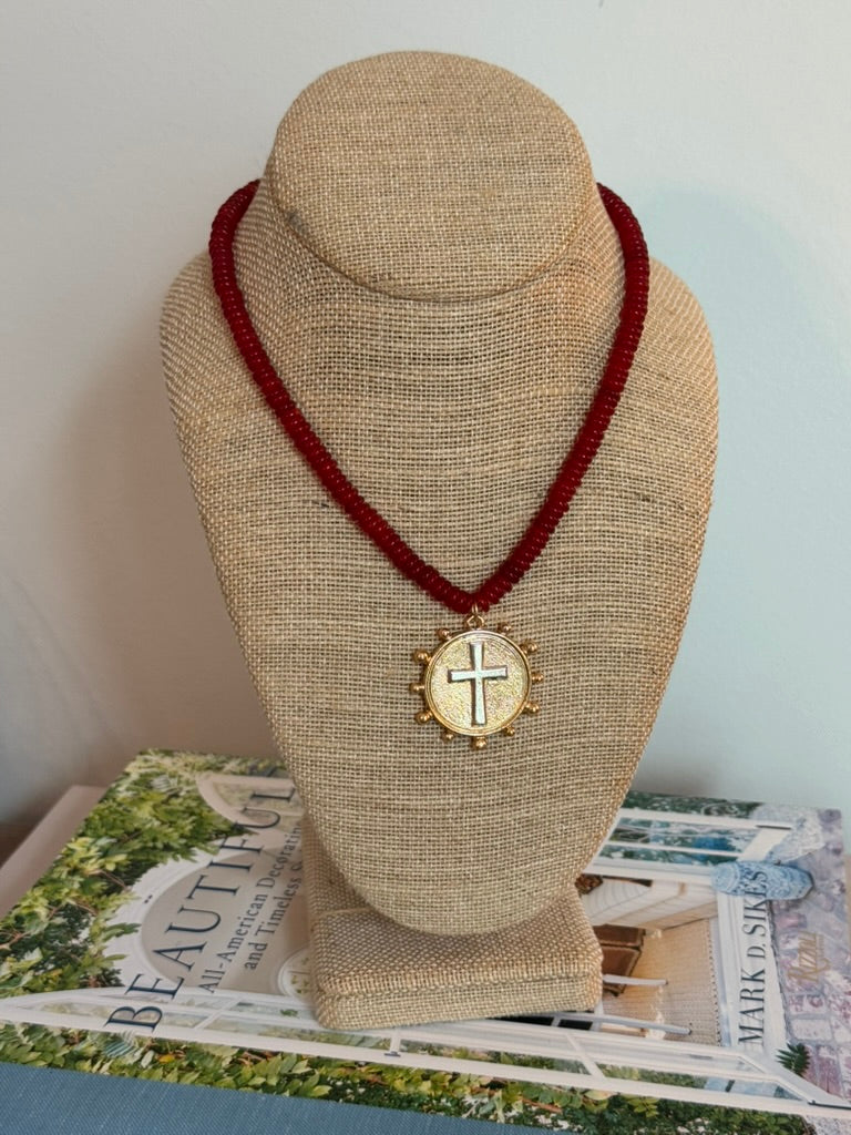 Sunday Morning Necklace: Red