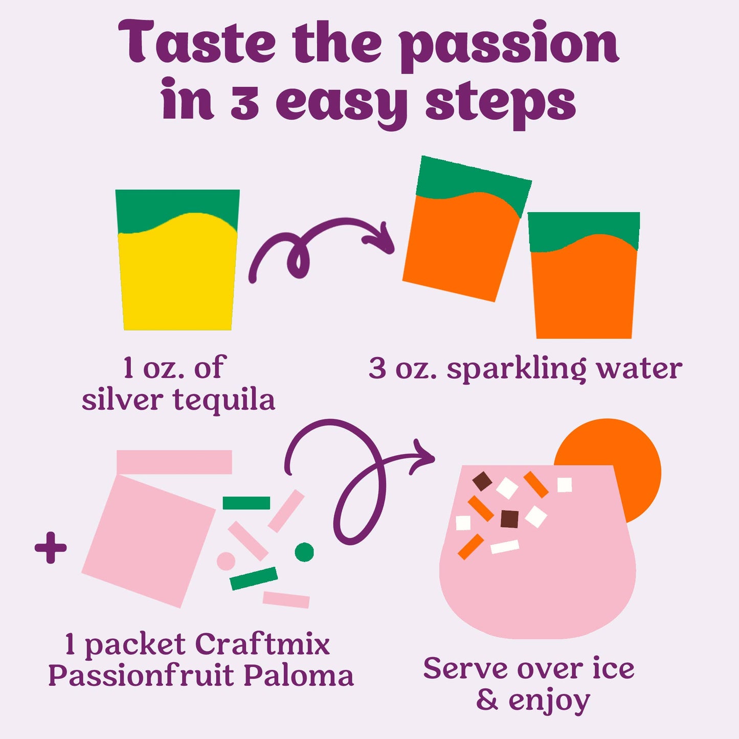 Passionfruit Paloma Cocktail / Mocktail Mixer- Single Packet