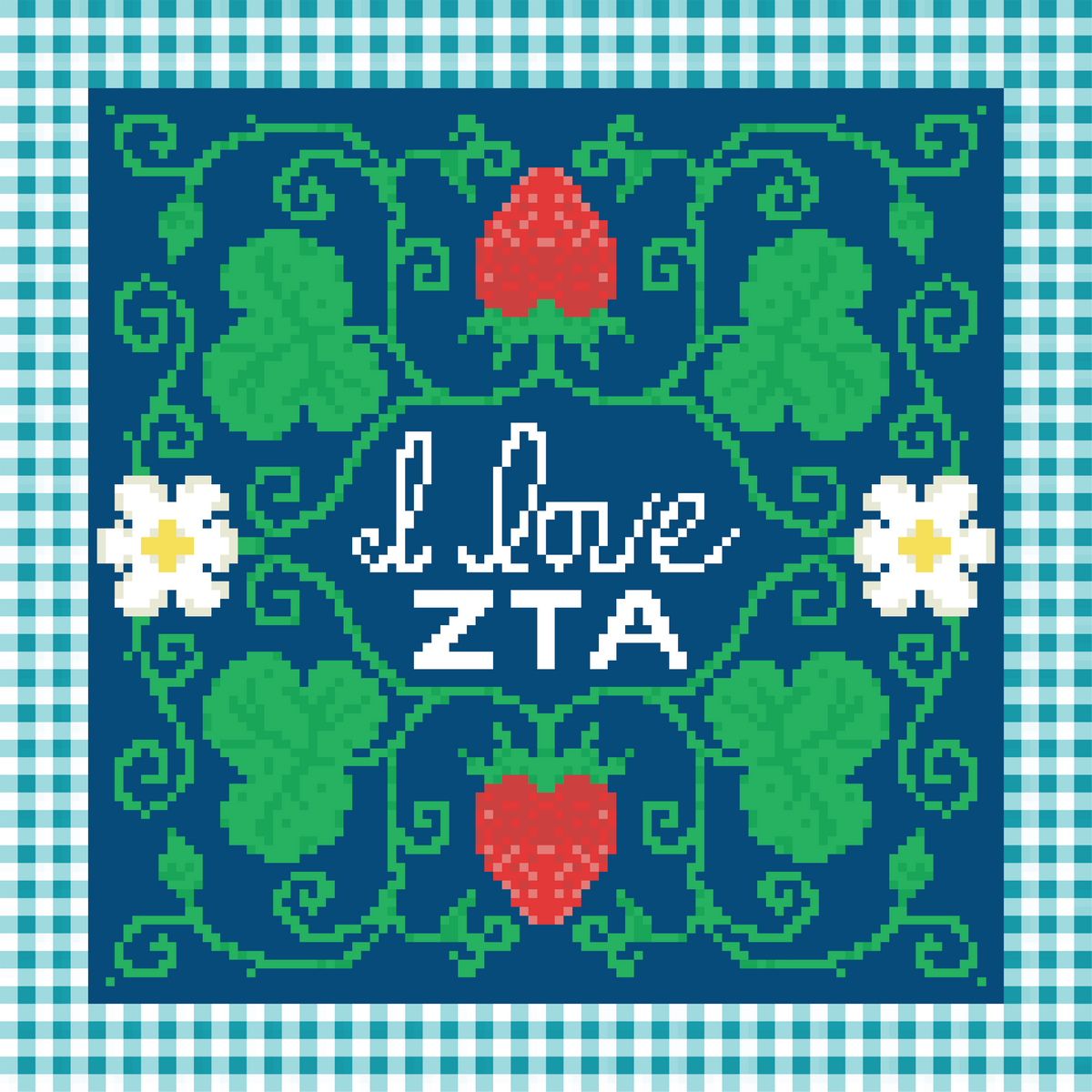 Sorority Needlepoint Pillow Alpha Gamma Delta
