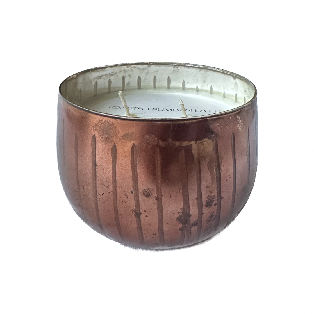 Antiqued Copper Double Wick Candle