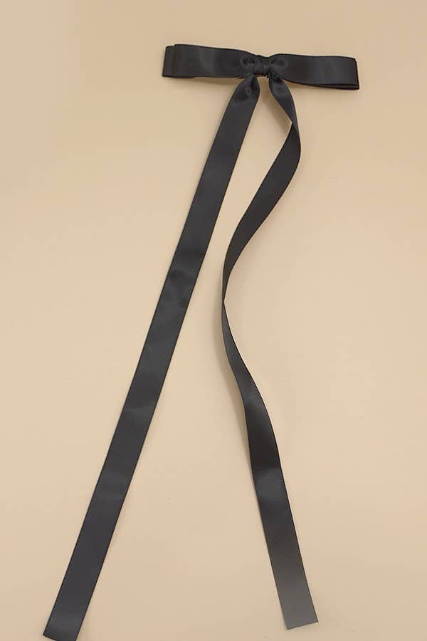 Satin Hair Ribbon White