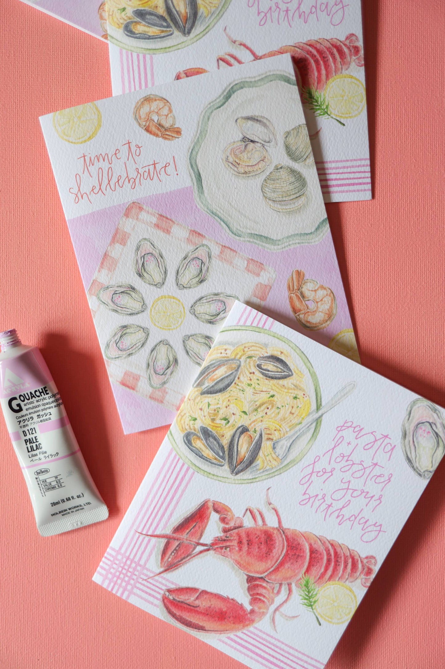 Time to shellebrate seafood birthday card