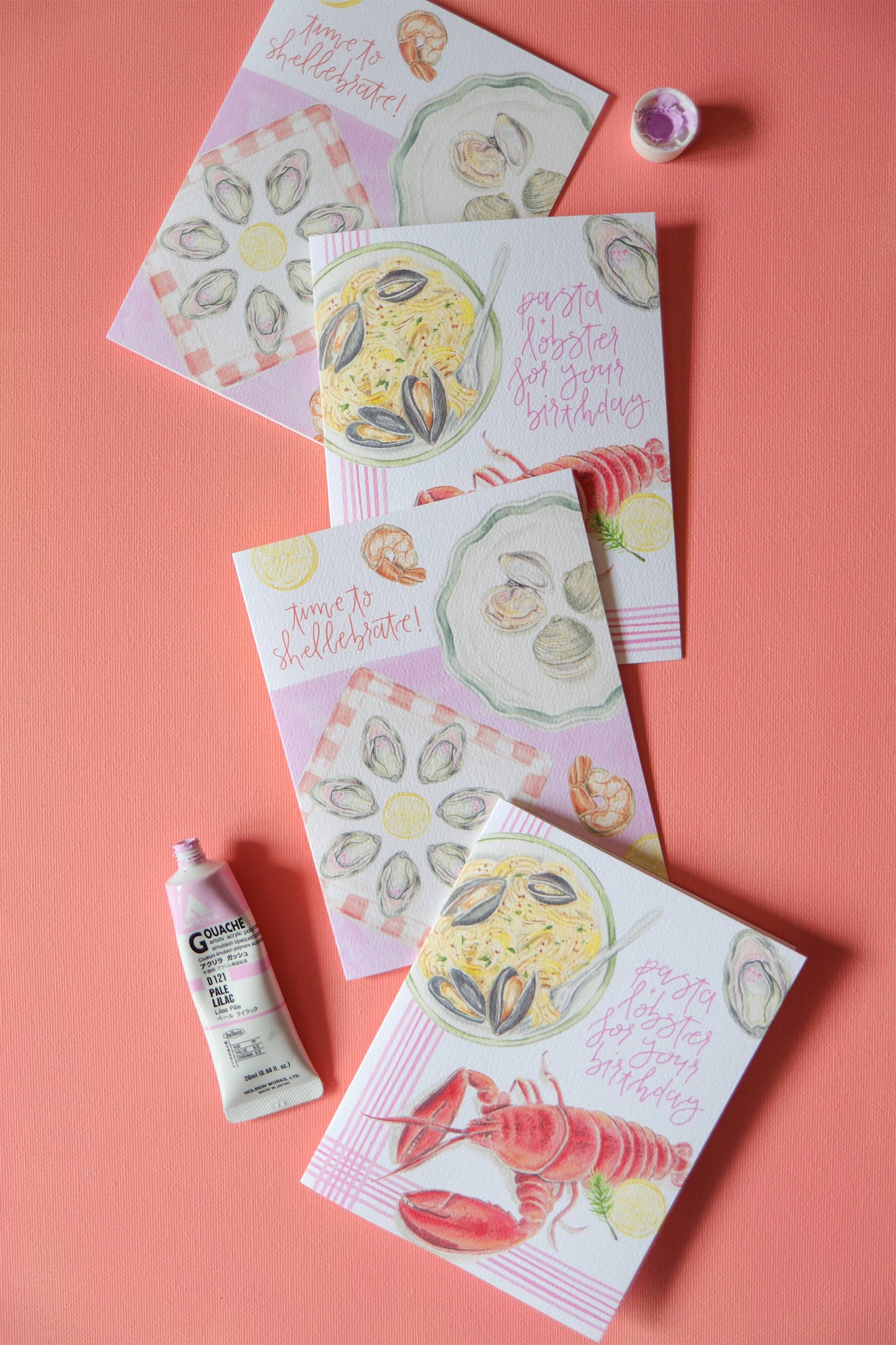 Time to shellebrate seafood birthday card