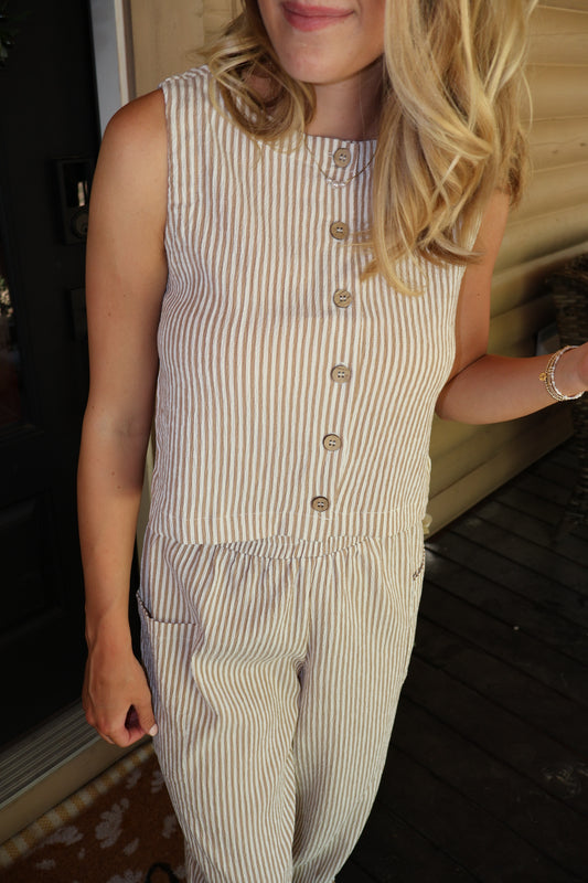 Stripe Summer Pant Set