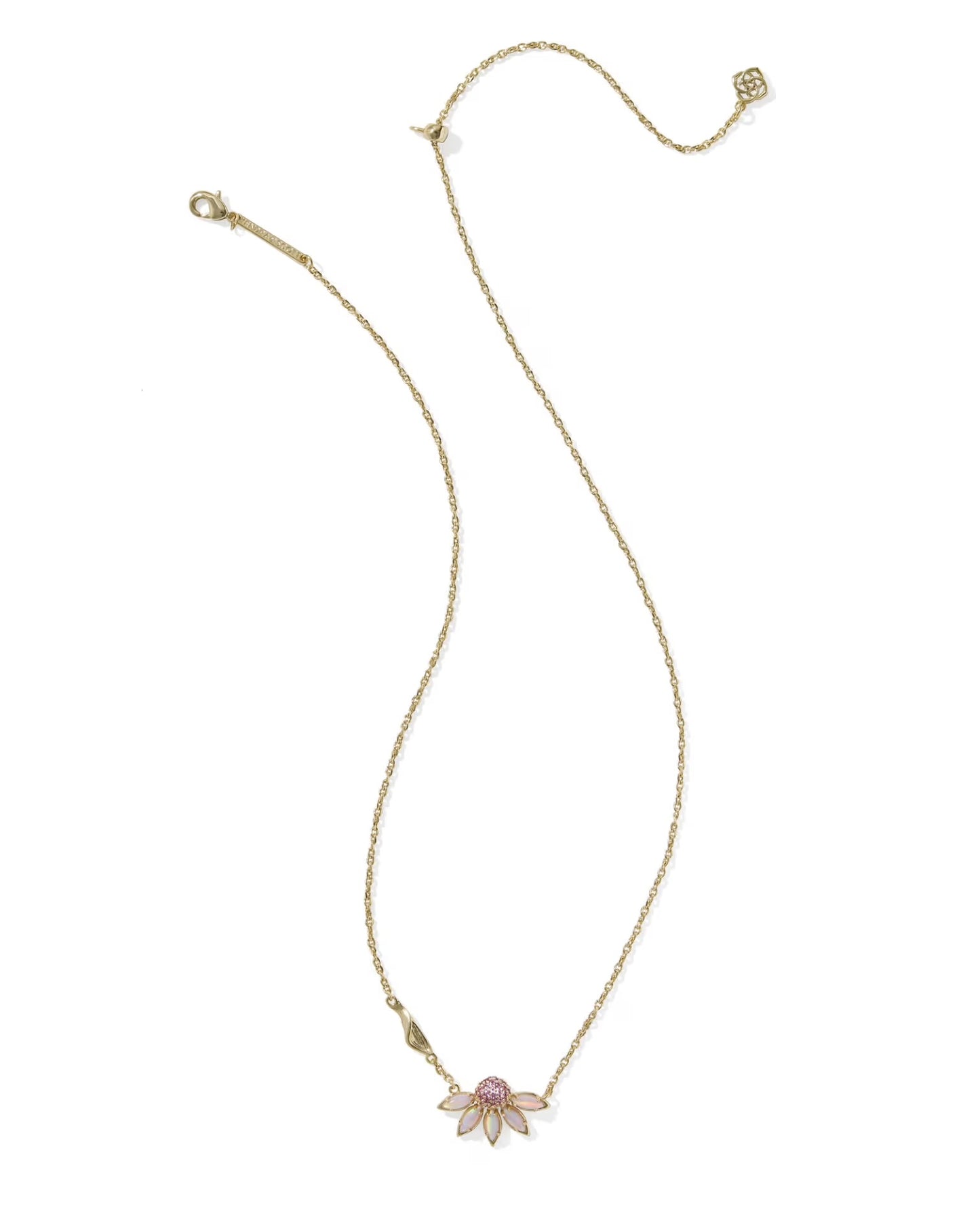 Anya Flower Pendant Necklace Light Pink
