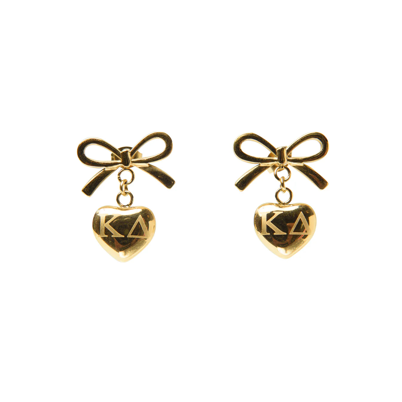 Greek Gold Bow Earring