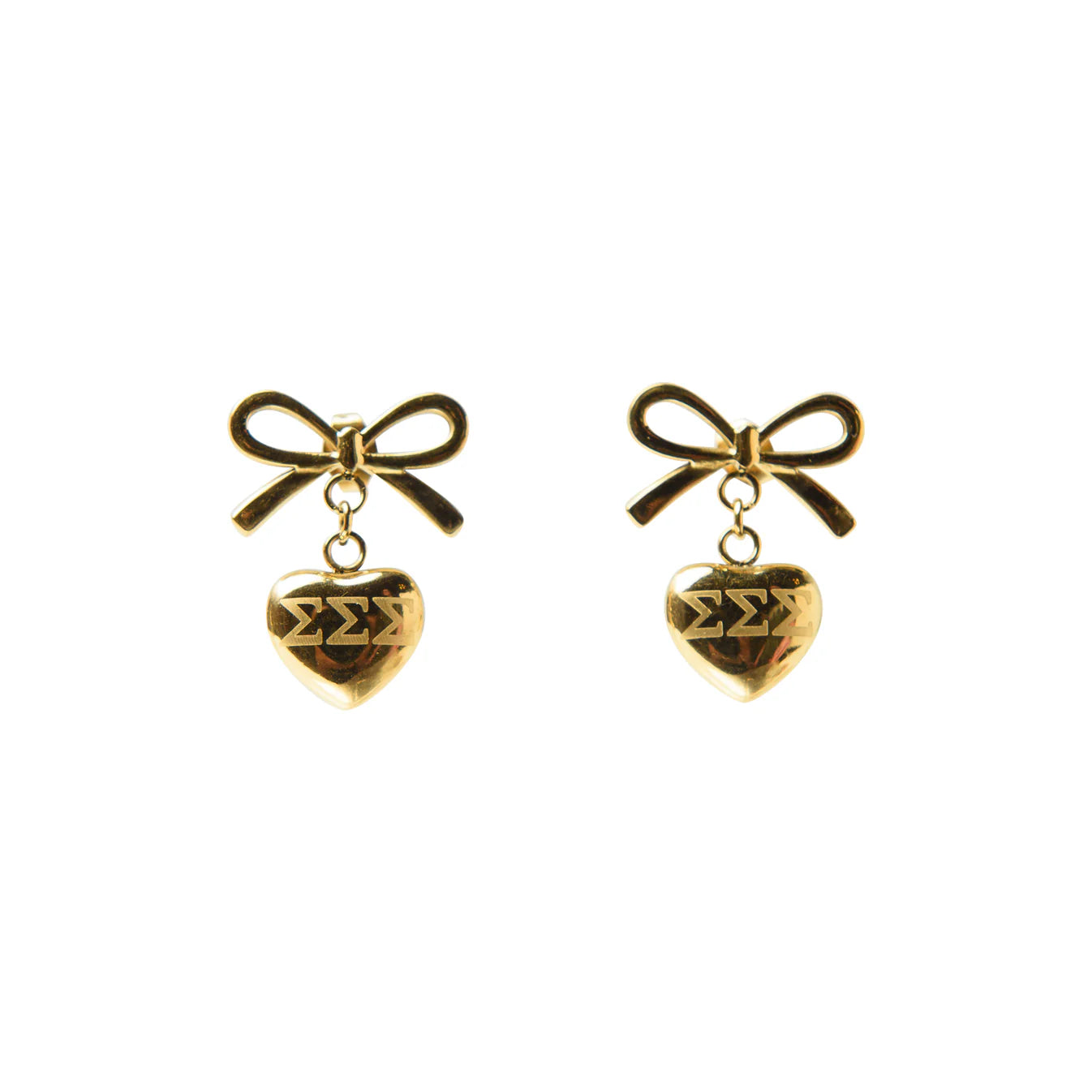 Greek Gold Bow Earring