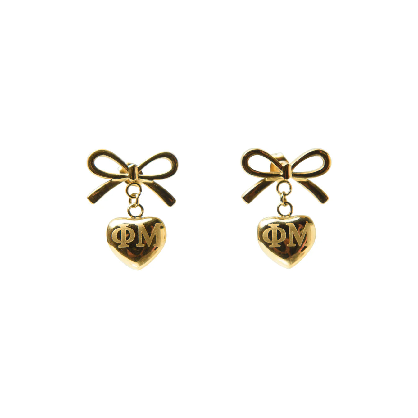 Greek Gold Bow Earring