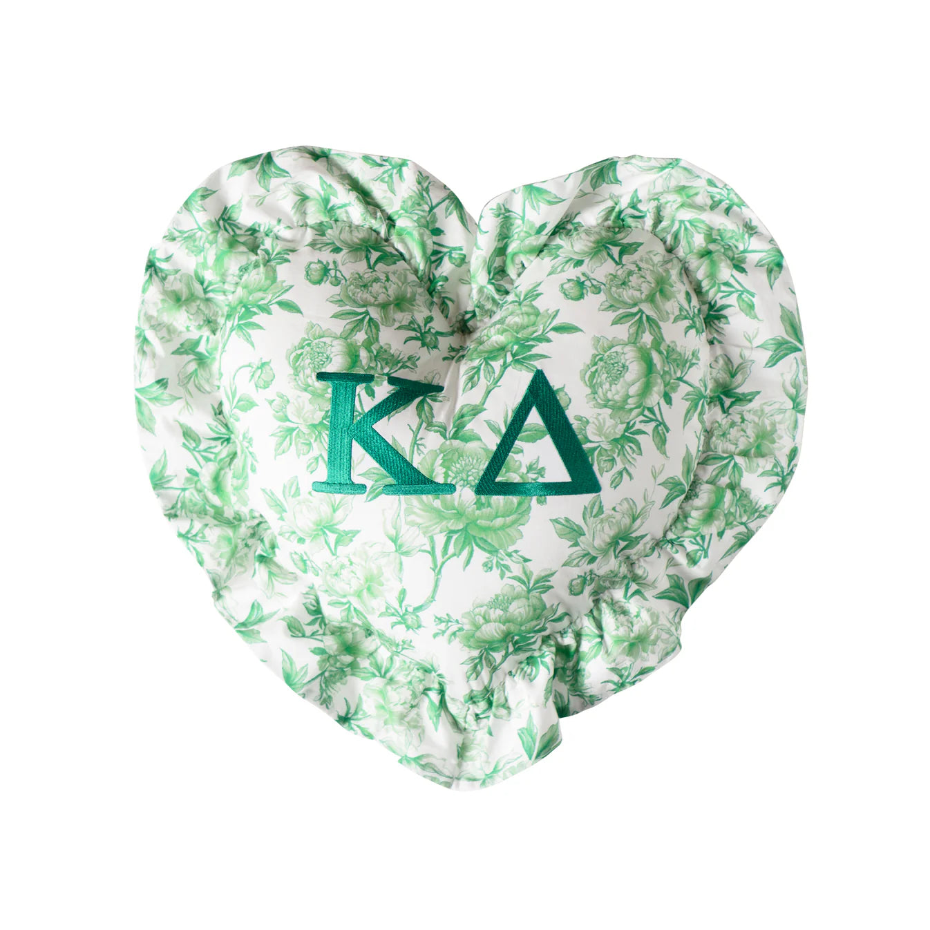 Greek Floral Heart Pillow