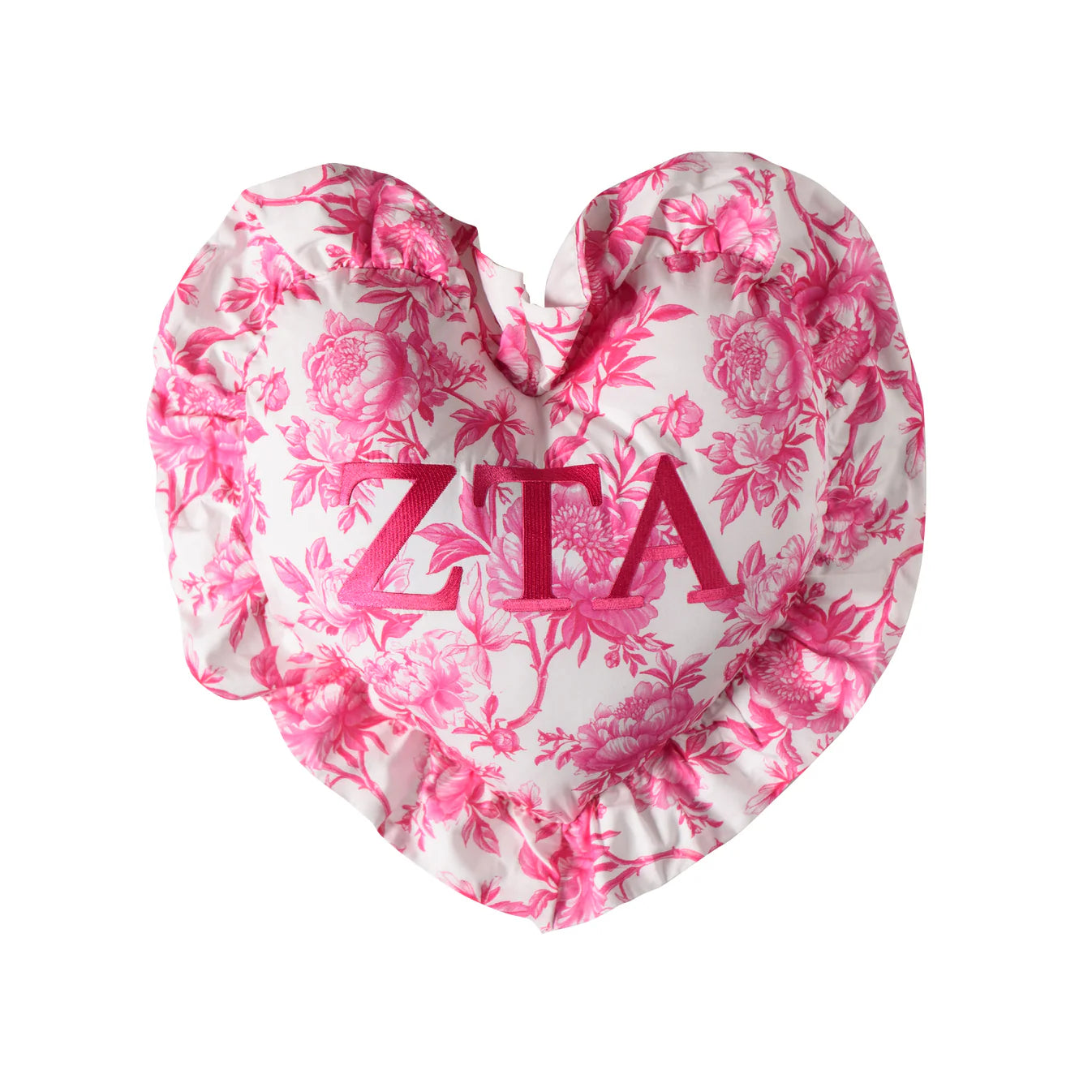 Greek Floral Heart Pillow