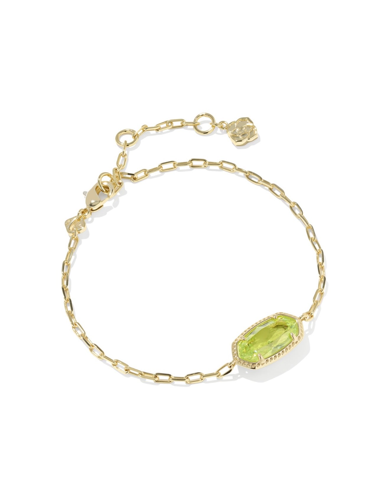 Elaina Luxe Gold Chain Bracelet Gold Green
