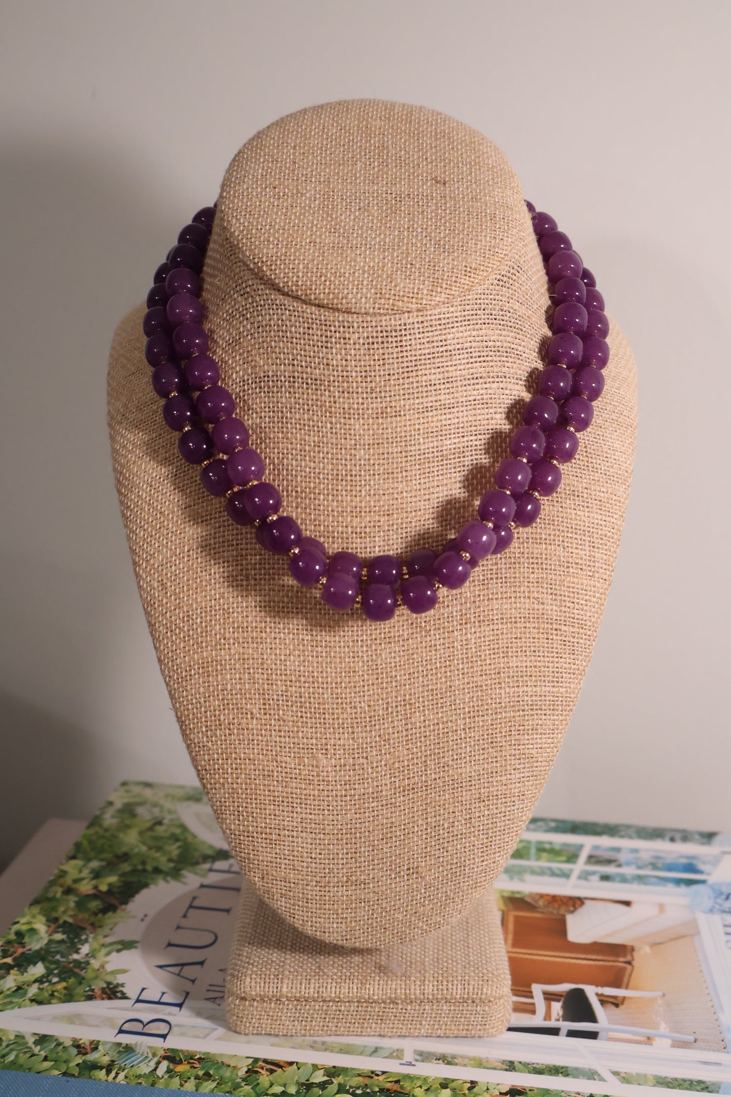 Jackie Necklace: Purple