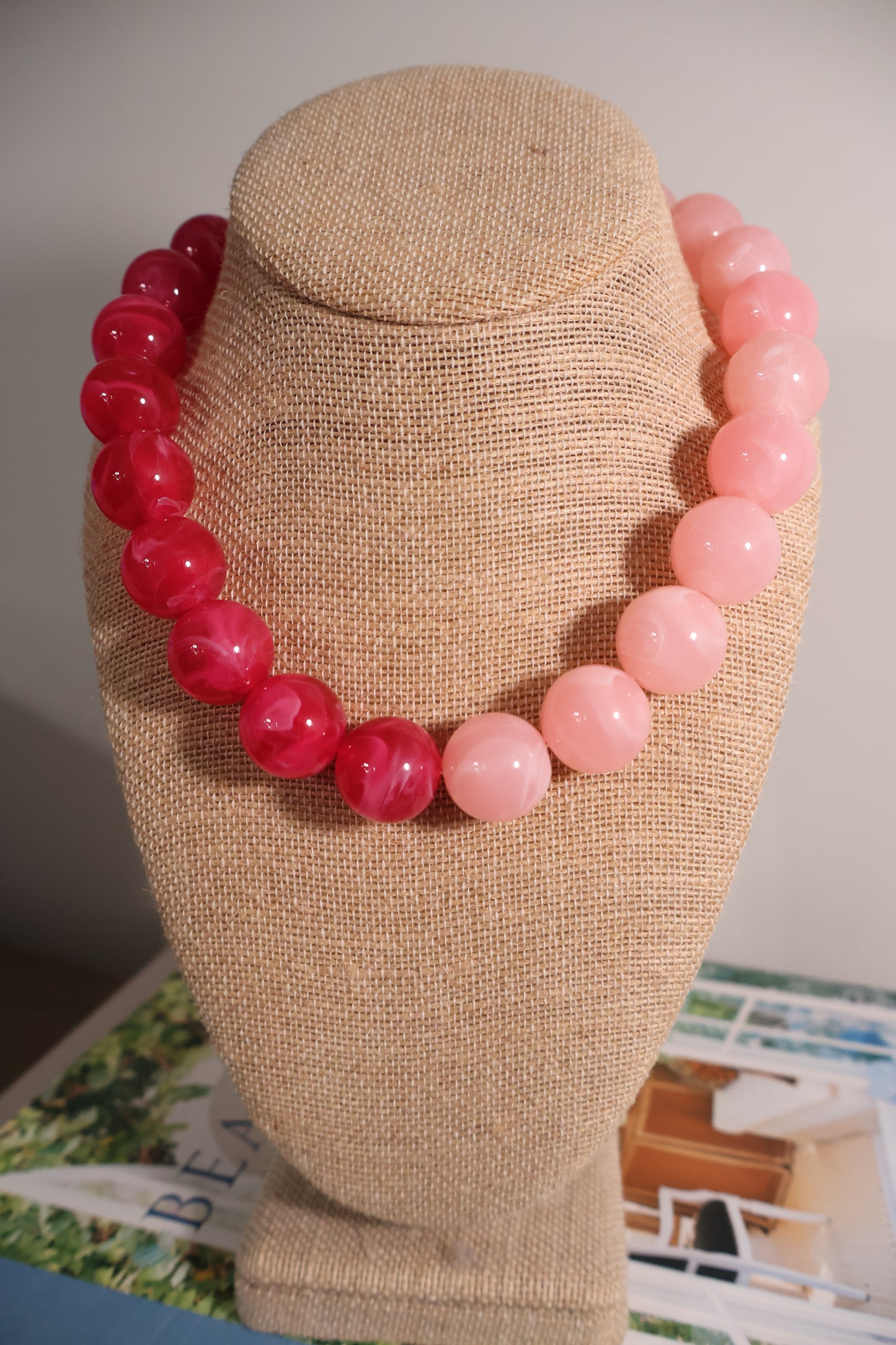 Lydia Necklace: Multi Pink