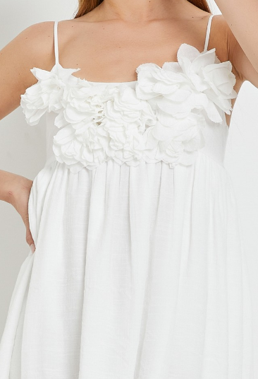 Pop the Bubbly Dress - WHITE