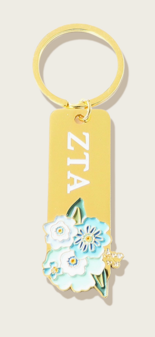 Floral Sorority Key Chain