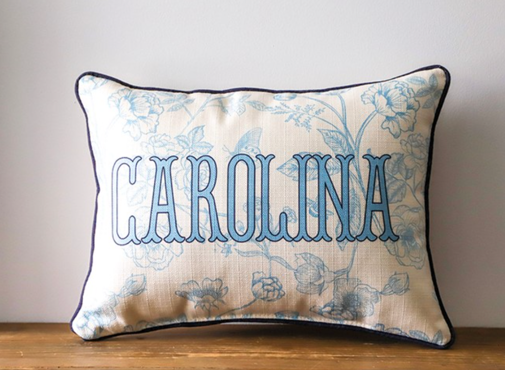 North Carolina Toile Pillow