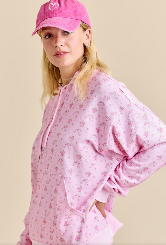 Floral Print Hoodie Set