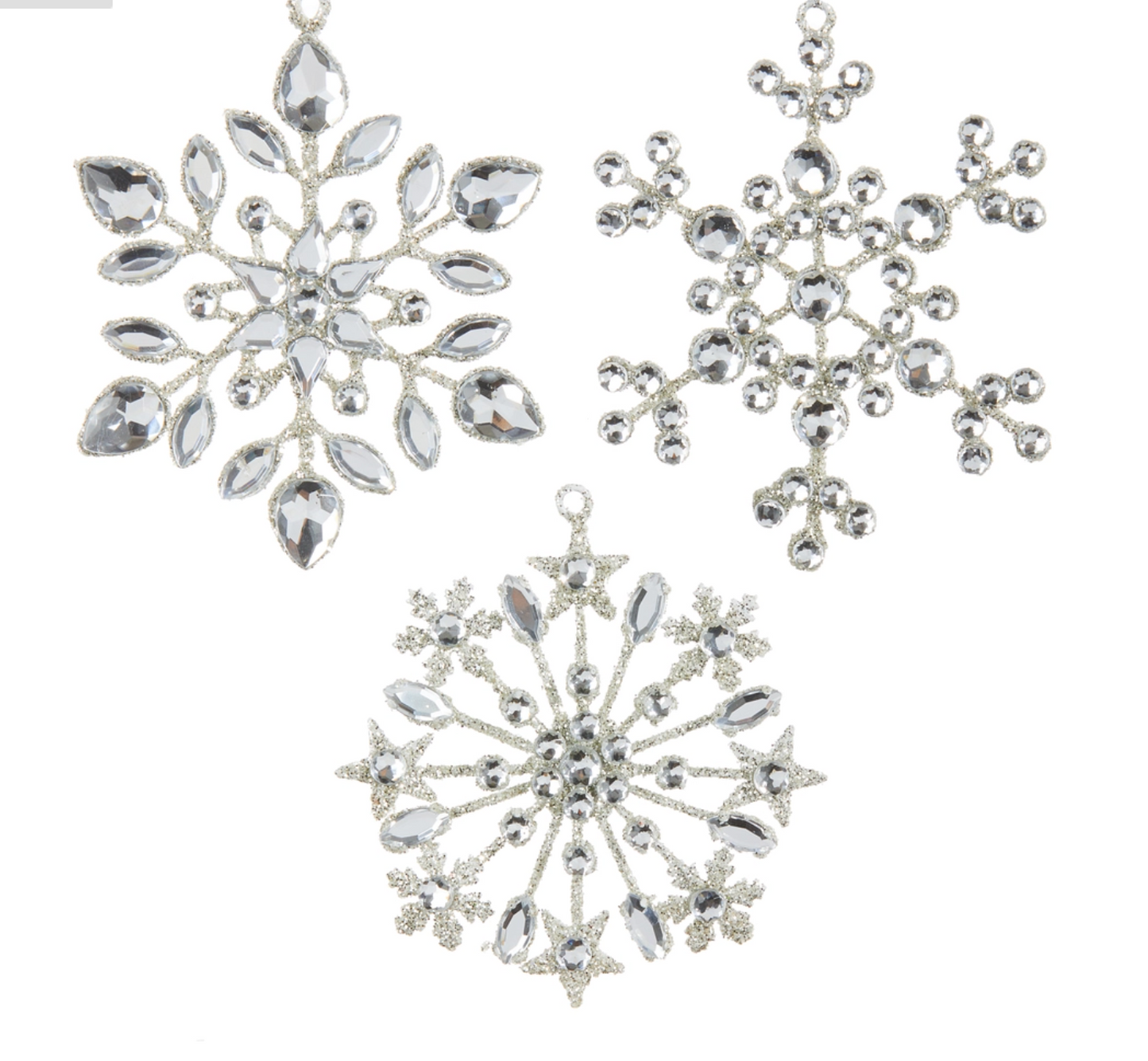 4" Crystal Jeweled Snowflake