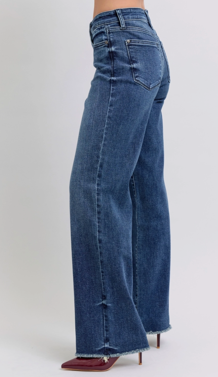 Judy Blue Mid Rise Wide Leg Jean