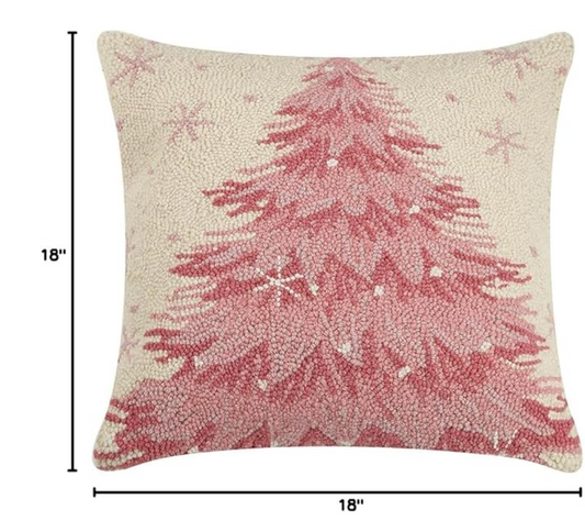 Pink Tree Hook Pillow