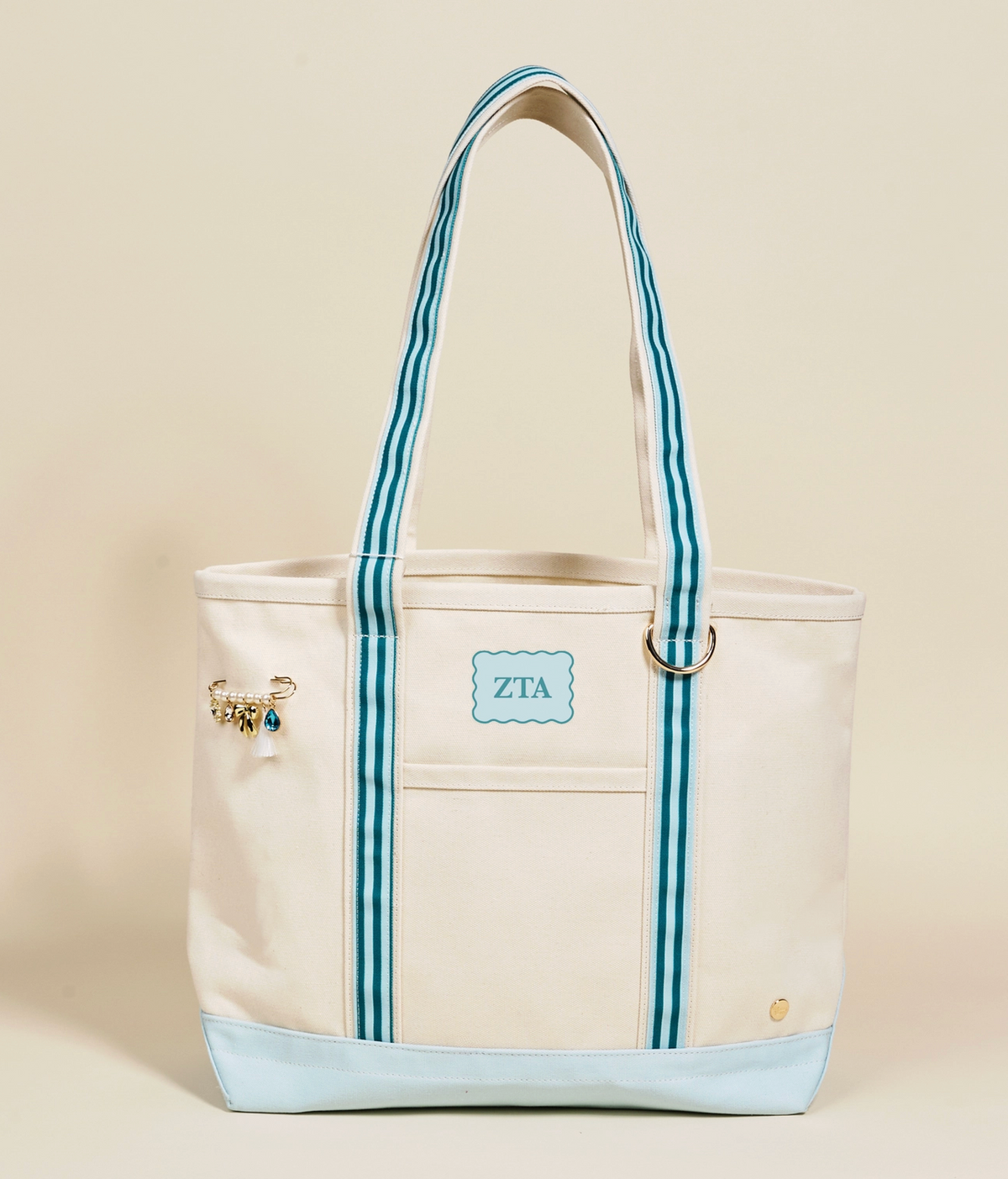 Sorority Canvas Tote with Pin