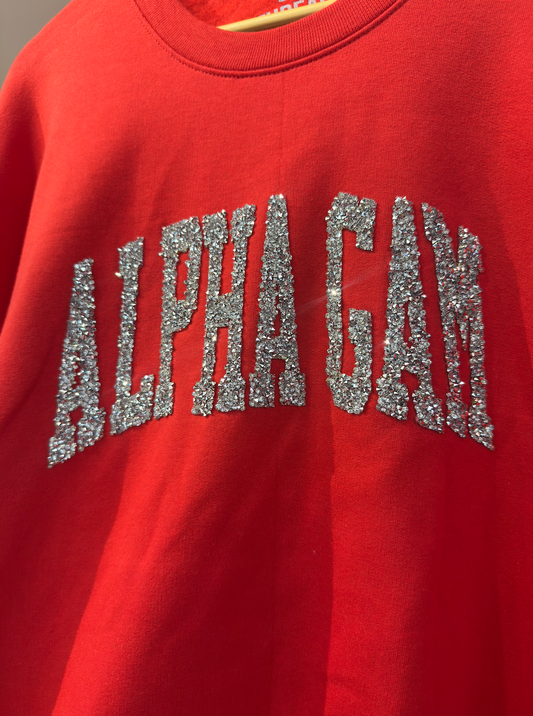 Alpha Gamma Delta Glitzy Girl Sweatshirt