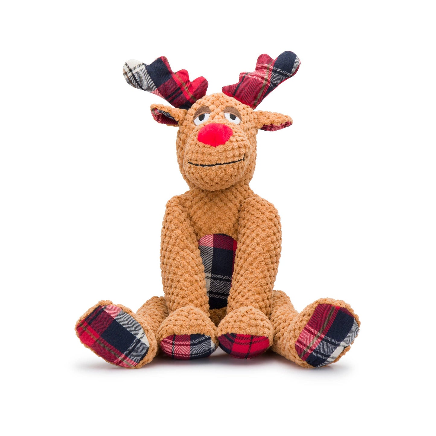 Christmas Floppy Reindeer Plush Dog Toy: Small