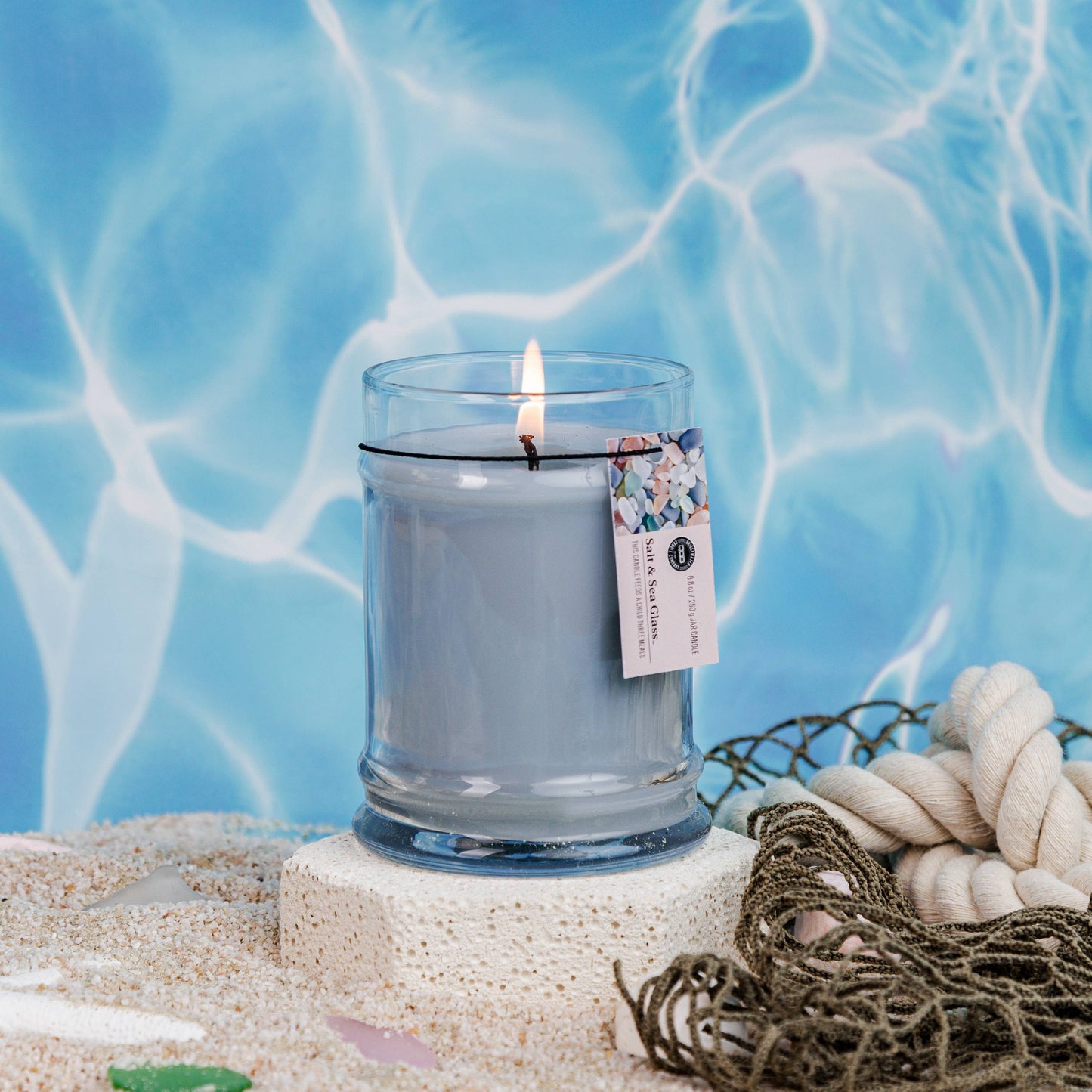 Salt & Sea Glass 8oz Jar Candle