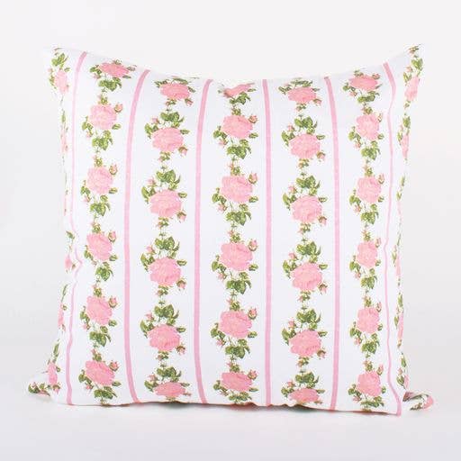 Pink Rose Vine 20x20 Pillow