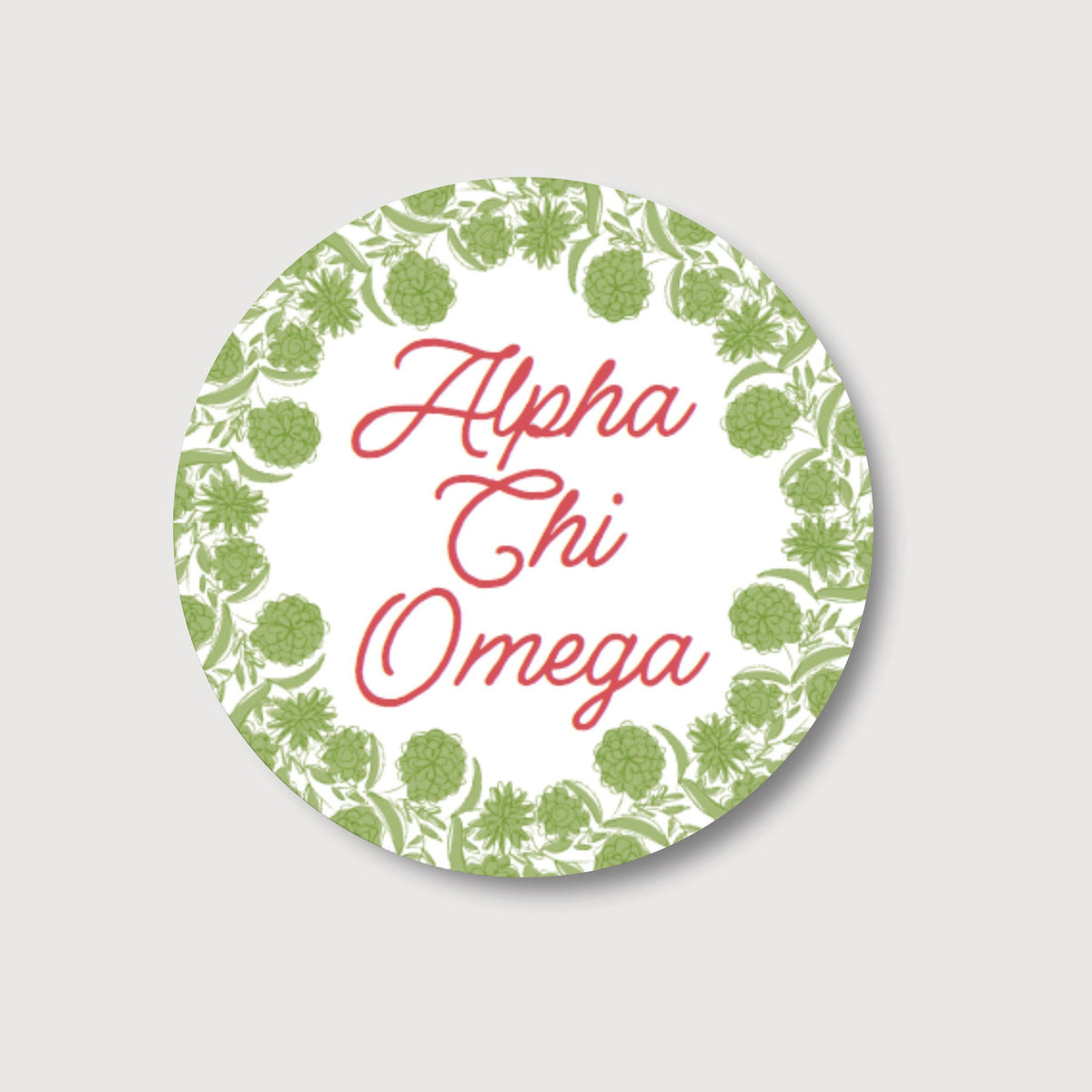 Alpha Chi Omega Flower Ring Button