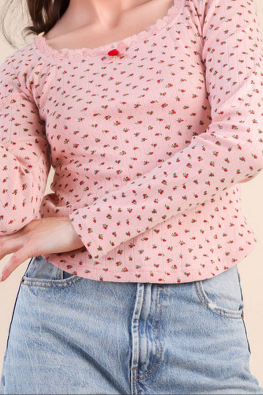 Blush Floral Top