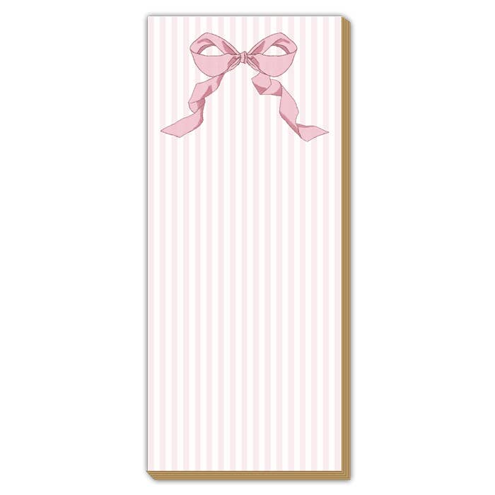 Blush Bow on Stripe Pad