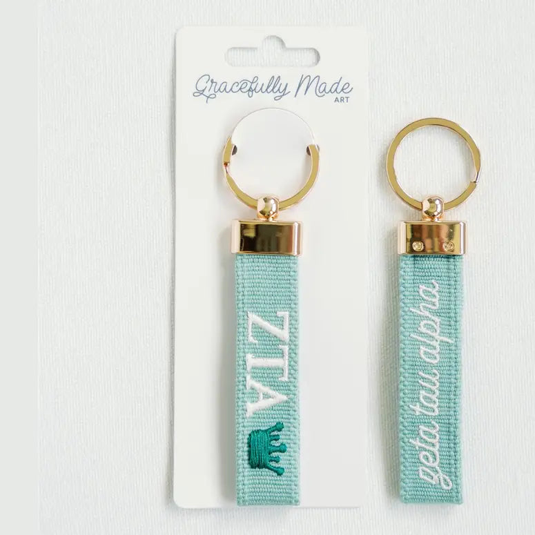 Sorority Embroidered Keychain
