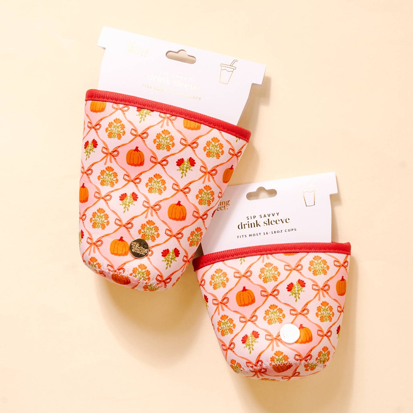 Sip Savvy Drink Sleeve-Patchwork Pumpkins